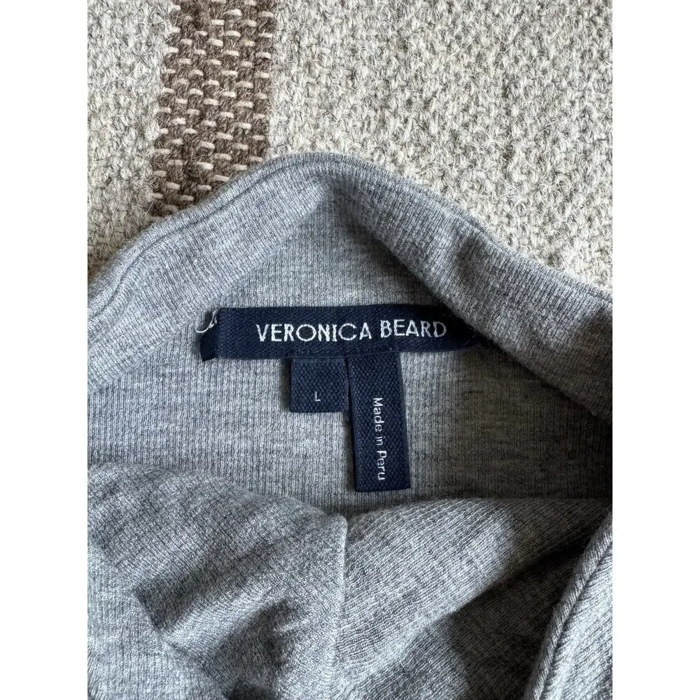 Veronica Beard Theresa Ruched Turtleneck Sweater Gray Women’s Large - Picture 7 of 10